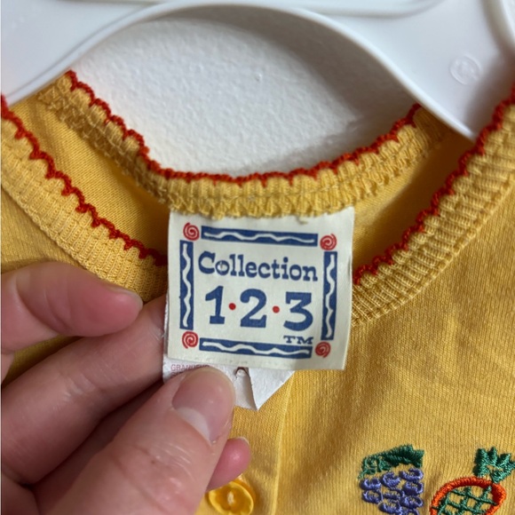 Vintage Yellow colorful 'Summer Fruits' summer dress 2 years - Picture 5 of 8